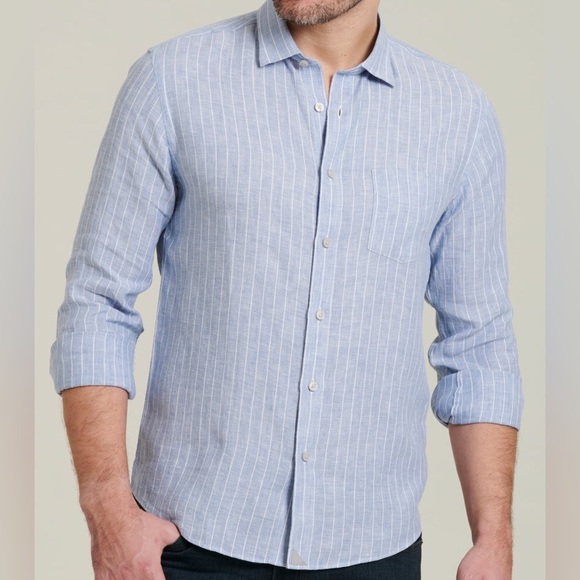 UntuckIt Linen Long Sleeve Button Down Shirt - Picture 1 of 7